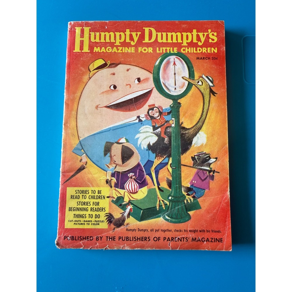 Vintage Humpty Dumptys Magazine March 1957 Parents Magazine Stories AS-IS